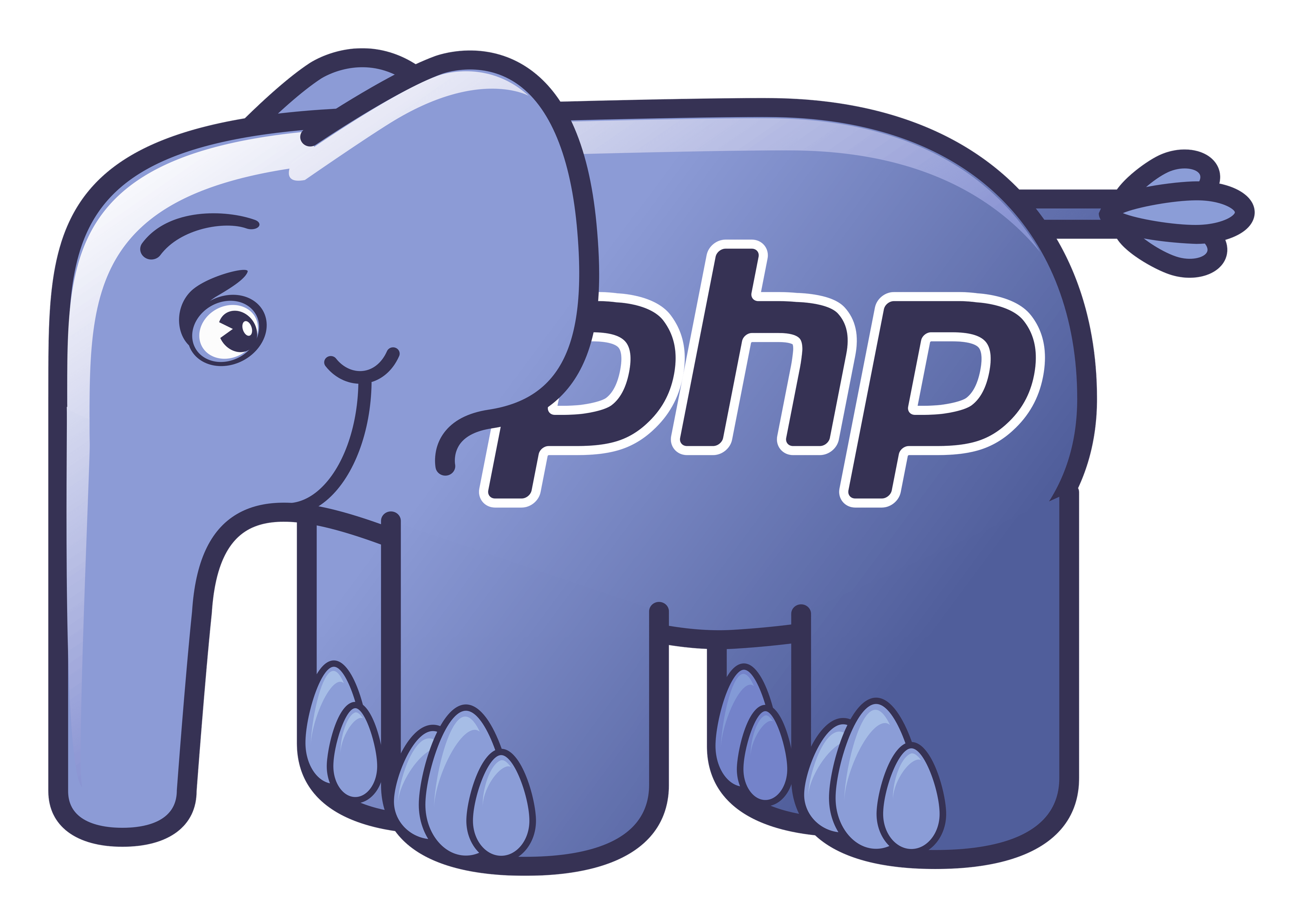 PHP logo on a transparent background