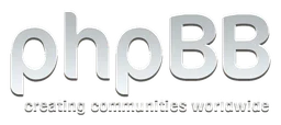Phpbb logo, white version, on a transparent background