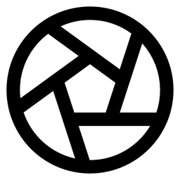 Picasa logo, black icon version, on a transparent background