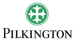 Pilkington logo, horizontal version, on a transparent background