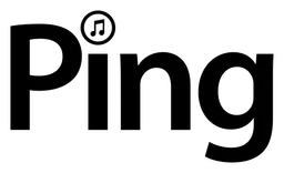 Ping logo, black version, on a transparent background