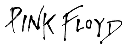 Pink Floyd logo, black wordmark version, on a transparent background