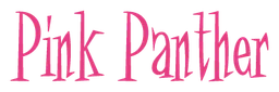 Pink Panther logo, wordmark version, on a transparent background