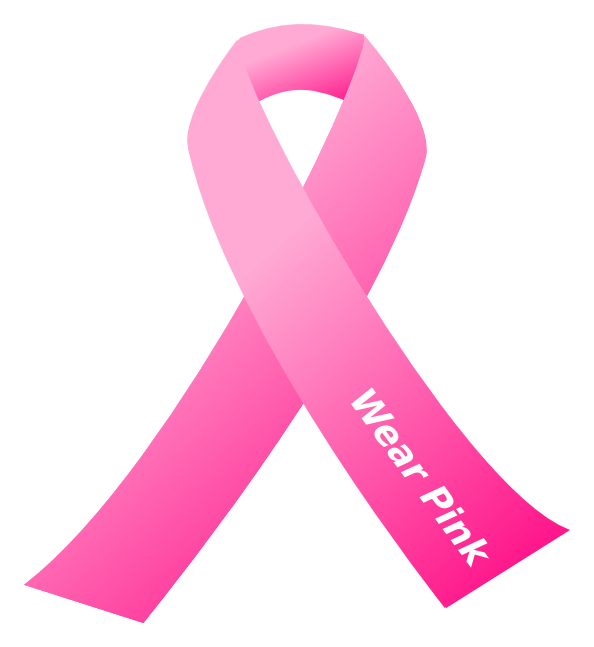 Pink Ribbon のロゴ、アイコンバージョン（背景透過）