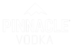 Pinnacle Vodka のロゴ、ホワイトバージョン（背景透過）
