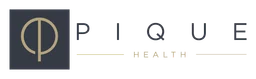 Pique logo, black wordmark version, on a transparent background