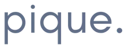 Pique logo, monochrome wordmark version, on a transparent background