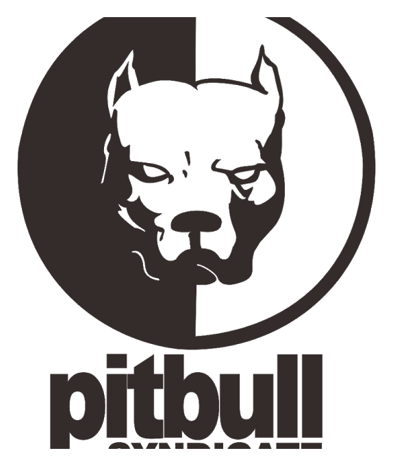 Pitbull logo, black icon version, on a transparent background