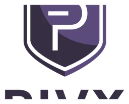 Pivx logo, horizontal version, on a transparent background