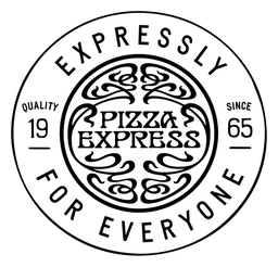 Pizzaexpress logo, black icon version, on a transparent background