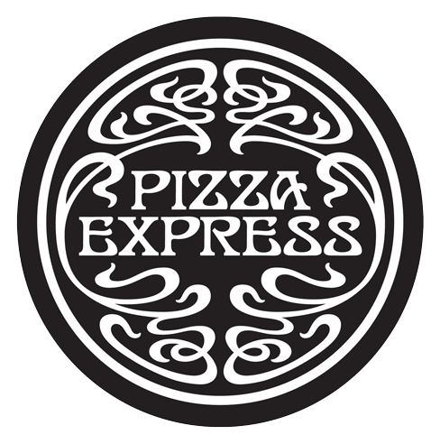 Pizzaexpress logo, monochrome icon version, on a transparent background