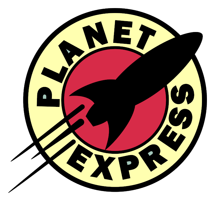 Planet Express logo on a transparent background