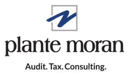 Plante Moran Logo, Variante schwarz, auf transparentem Hintergrund