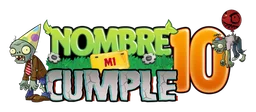 Plants VS Zombies logo, wordmark version, on a transparent background