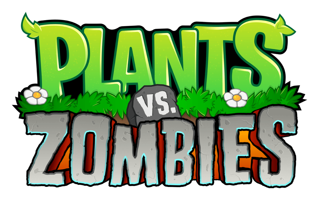 Plants VS Zombies logo on a transparent background