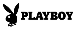 Playboy logo, black wordmark version, on a transparent background
