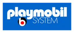 Playmobil logo, horizontal version, on a transparent background
