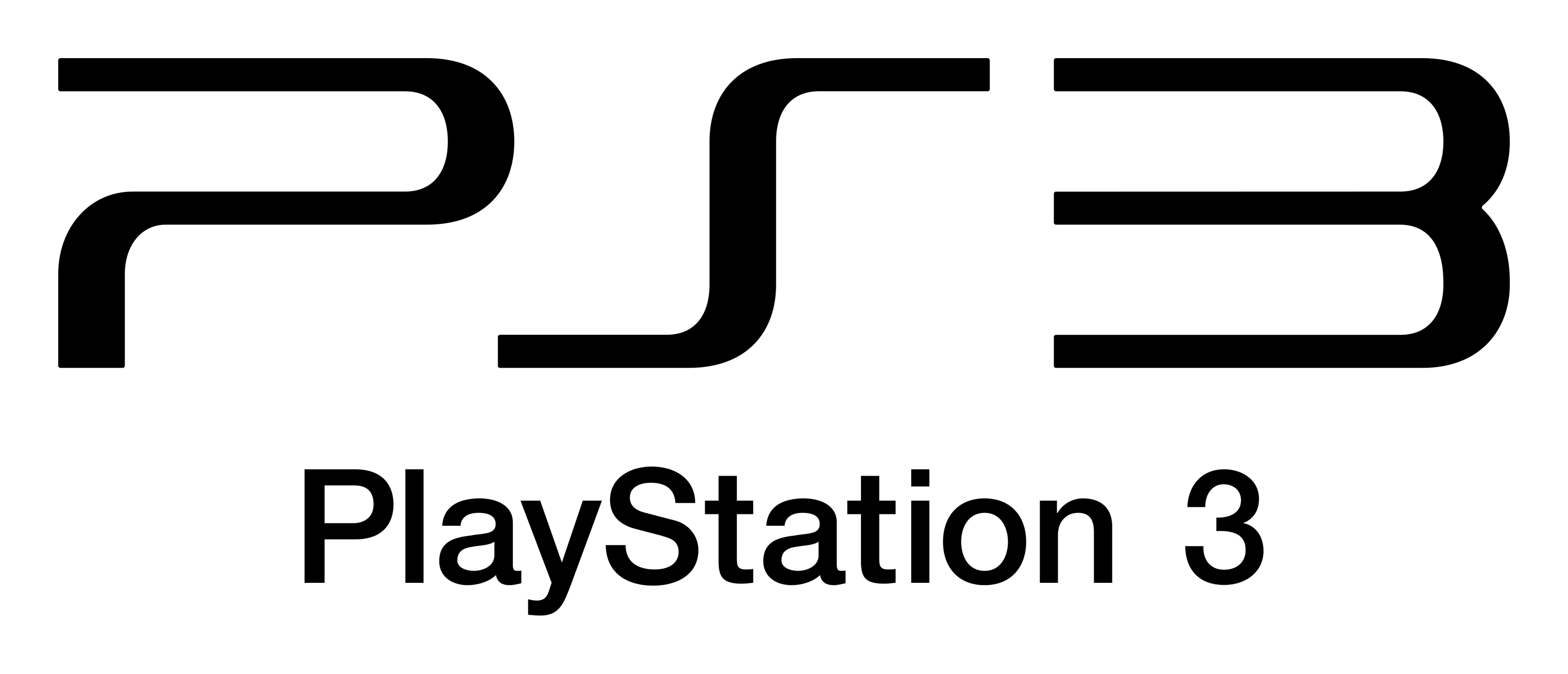 Playstation 3 logo on a transparent background