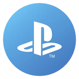 Playstation 4 logo, icon version, on a transparent background