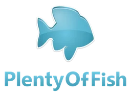 Plenty of Fish Logo, Variante horizontal, auf transparentem Hintergrund
