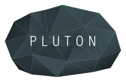 Pluton logo, black version, on a transparent background