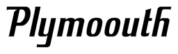 Plymouth logo, black wordmark version, on a transparent background