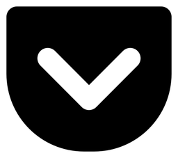 Pocket logo, black icon version, on a transparent background