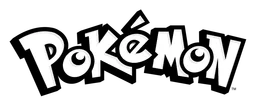 Pokemon logo, monochrome wordmark version, on a transparent background