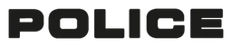 Police logo, black wordmark version, on a transparent background