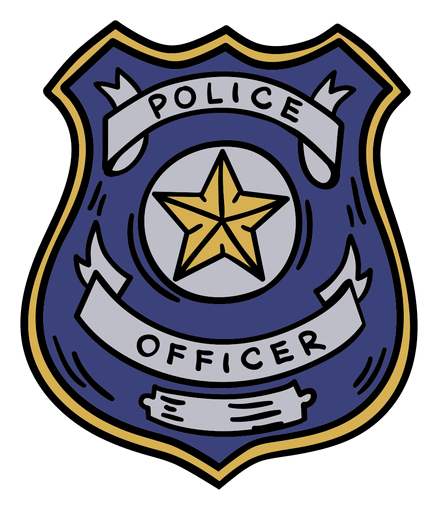Police logo, icon version, on a transparent background