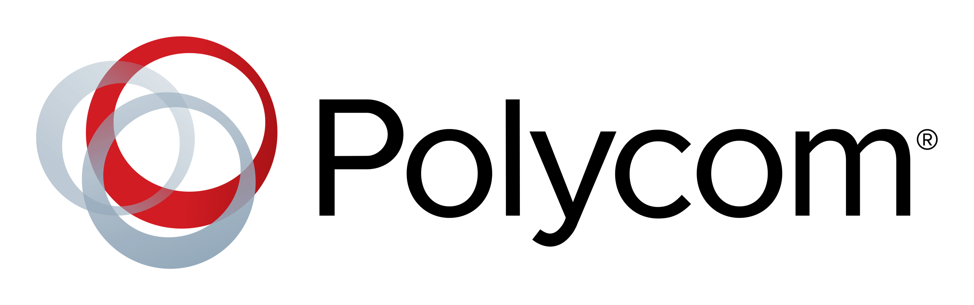 Polycom logo on a transparent background