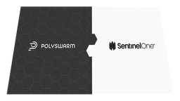 Polyswarm logo, monochrome version, on a transparent background