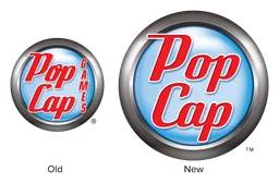 Popcap logo, horizontal version, on a transparent background