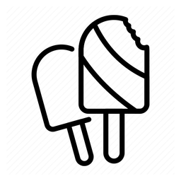 Popsicle logo, black version, on a transparent background