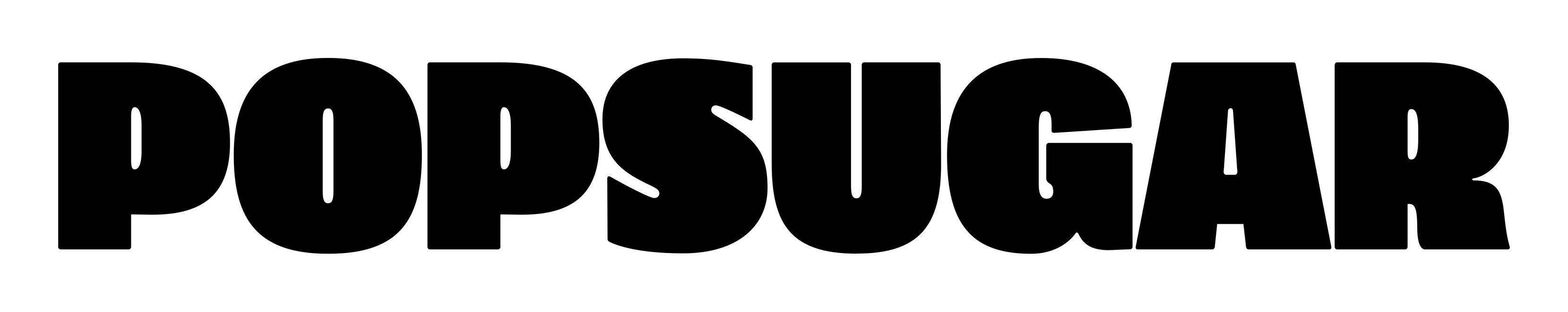Popsugar logo on a transparent background