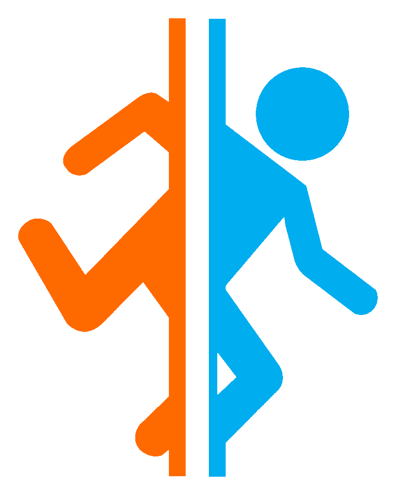 Portal 2 logo on a transparent background