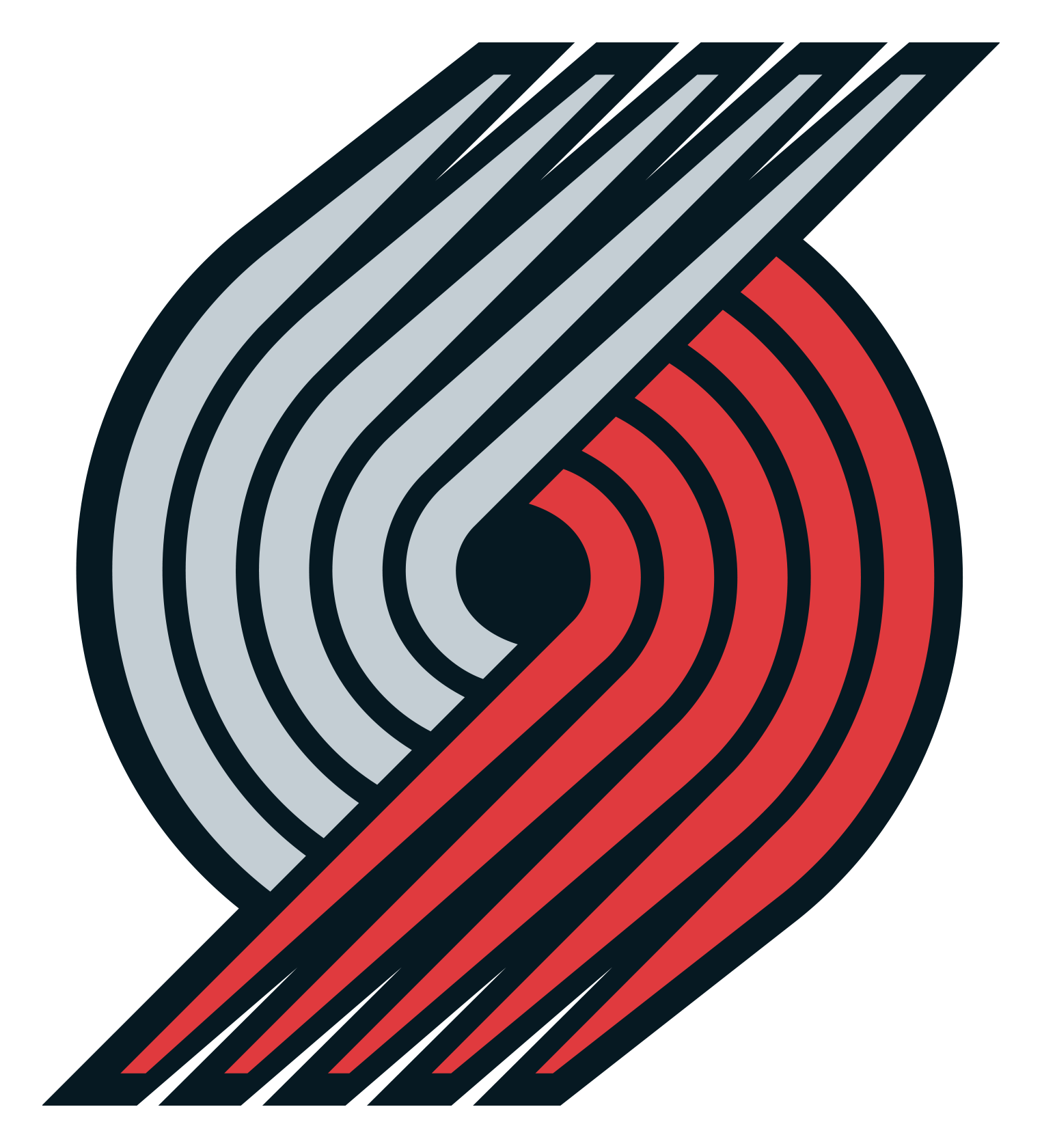 Portland Trail Blazers logo on a transparent background