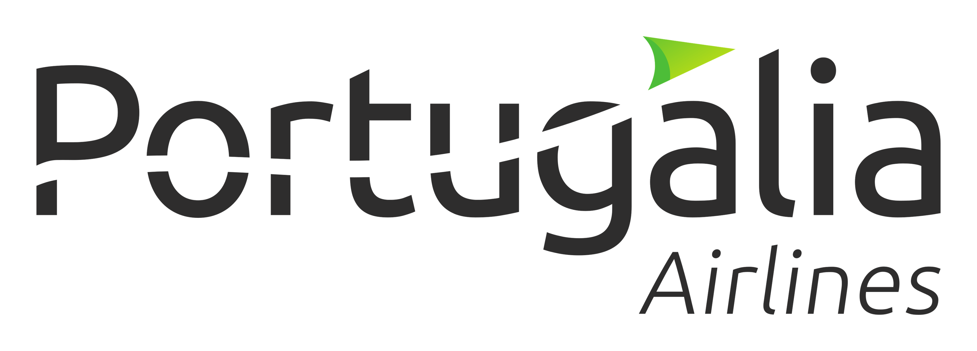 Logo de Portugalia Airlines sobre fondo transparente