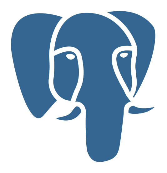 PostgreSQL logo, icon version, on a transparent background