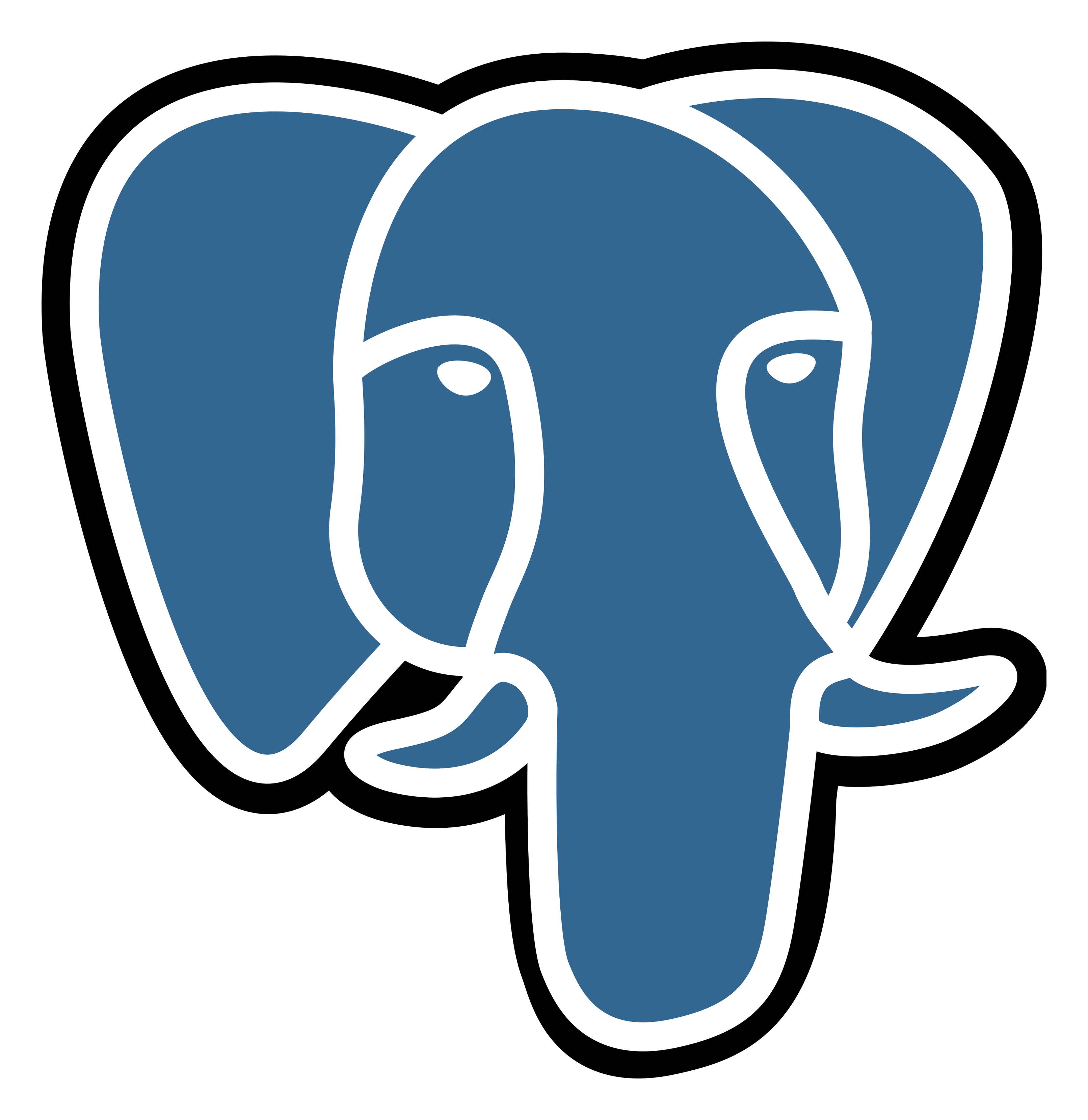 PostgreSQL logo on a transparent background