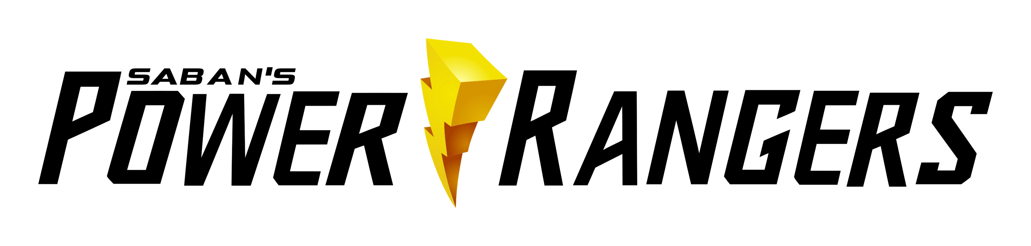 Logo Power Rangers sur fond transparent