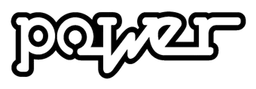 Logo de Power, versión logotipo negro, sobre fondo transparente