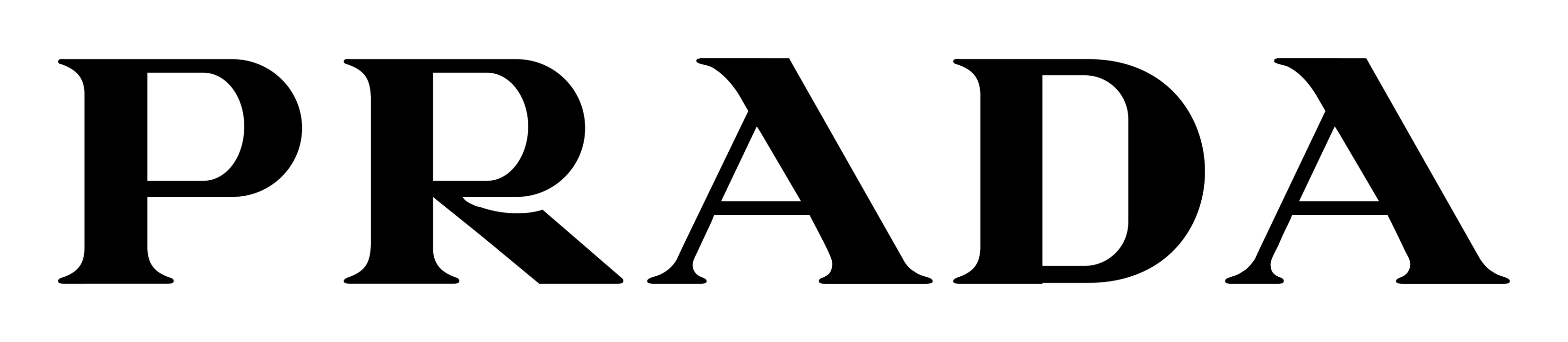 Prada logo on a transparent background