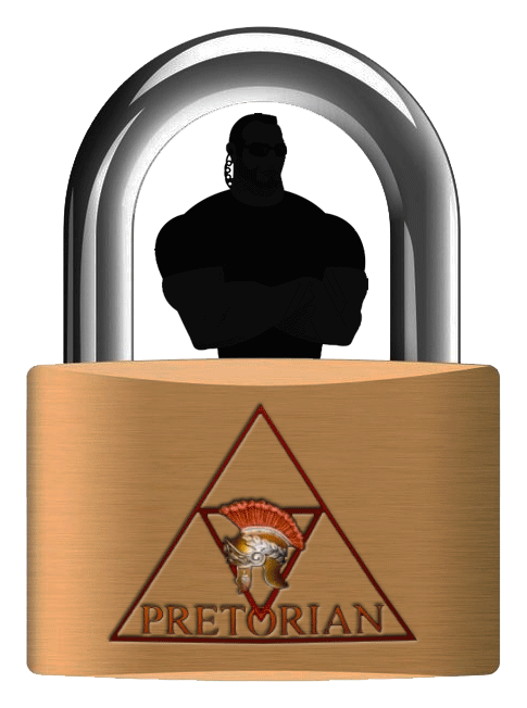 Pretorian logo, horizontal version, on a transparent background