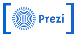Prezi logo, horizontal version, on a transparent background