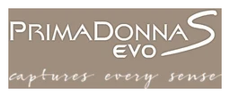 Primadonna logo, horizontal version, on a transparent background