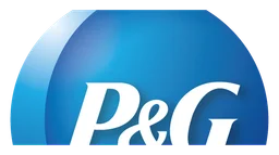 Procter and Gamble logo, horizontal version, on a transparent background