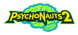 Psychonauts Logo, Variante horizontal, auf transparentem Hintergrund