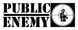 Public Enemy Logo, Variante Wortmarke schwarz, auf transparentem Hintergrund
