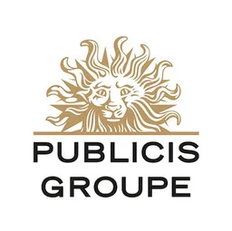 Publicis logo, white icon version, on a transparent background